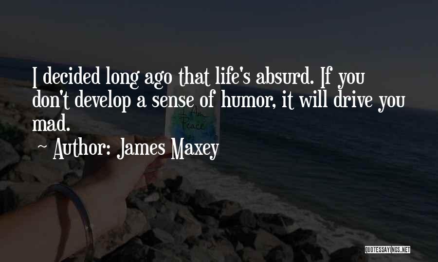 James Maxey Quotes: I Decided Long Ago That Life's Absurd. If You Don't Develop A Sense Of Humor, It Will Drive You Mad.
