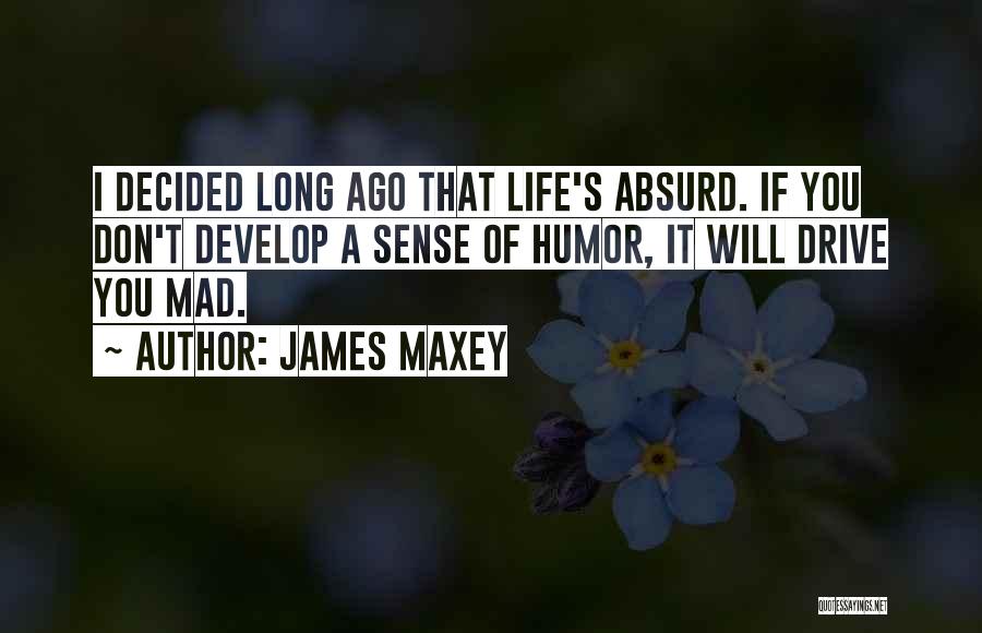 James Maxey Quotes: I Decided Long Ago That Life's Absurd. If You Don't Develop A Sense Of Humor, It Will Drive You Mad.