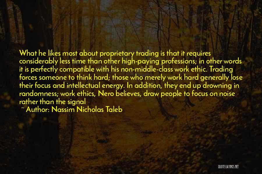 Nassim Nicholas Taleb Quotes: What He Likes Most About Proprietary Trading Is That It Requires Considerably Less Time Than Other High-paying Professions; In Other