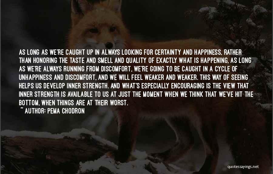 Pema Chodron Quotes: As Long As We're Caught Up In Always Looking For Certainty And Happiness, Rather Than Honoring The Taste And Smell