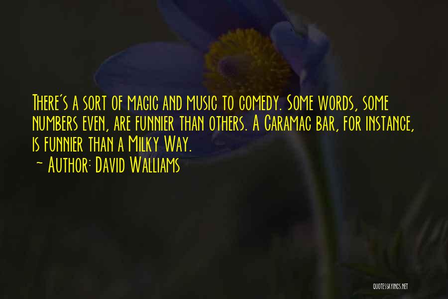 David Walliams Quotes: There's A Sort Of Magic And Music To Comedy. Some Words, Some Numbers Even, Are Funnier Than Others. A Caramac