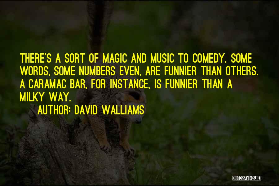 David Walliams Quotes: There's A Sort Of Magic And Music To Comedy. Some Words, Some Numbers Even, Are Funnier Than Others. A Caramac