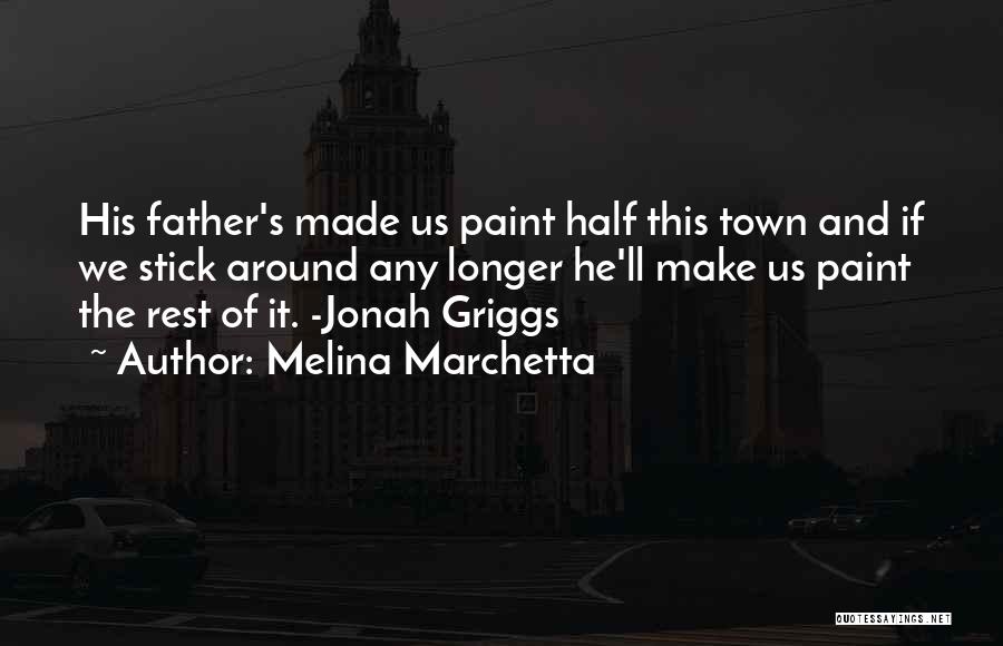 Melina Marchetta Quotes: His Father's Made Us Paint Half This Town And If We Stick Around Any Longer He'll Make Us Paint The