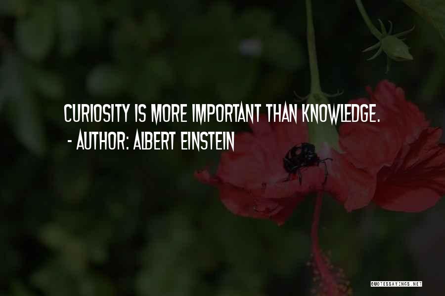 Albert Einstein Quotes: Curiosity Is More Important Than Knowledge.