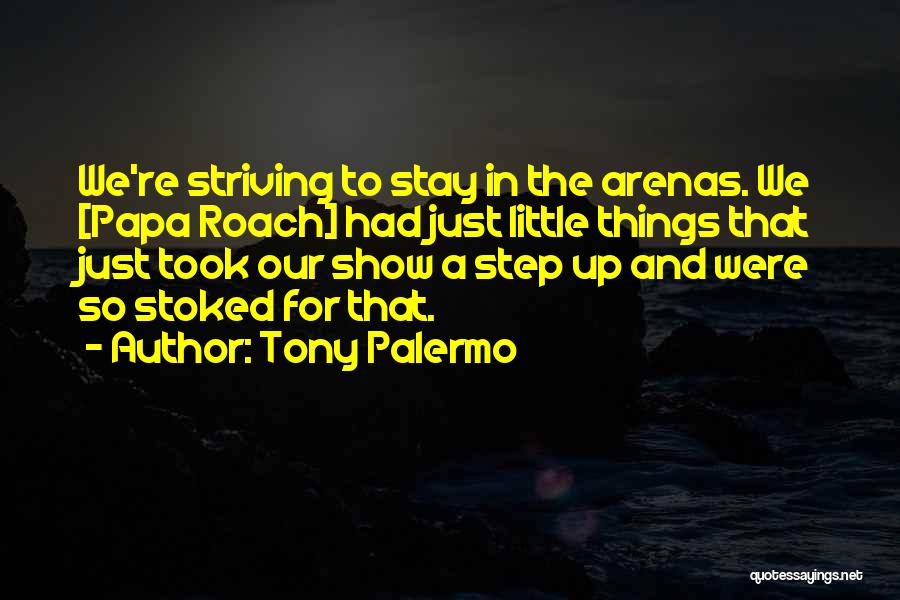 Tony Palermo Quotes: We're Striving To Stay In The Arenas. We [papa Roach] Had Just Little Things That Just Took Our Show A