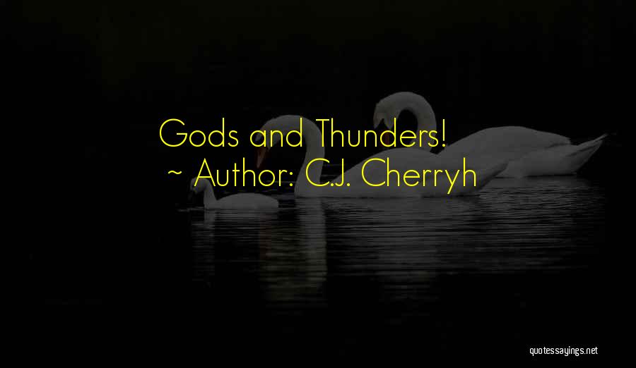 C.J. Cherryh Quotes: Gods And Thunders!