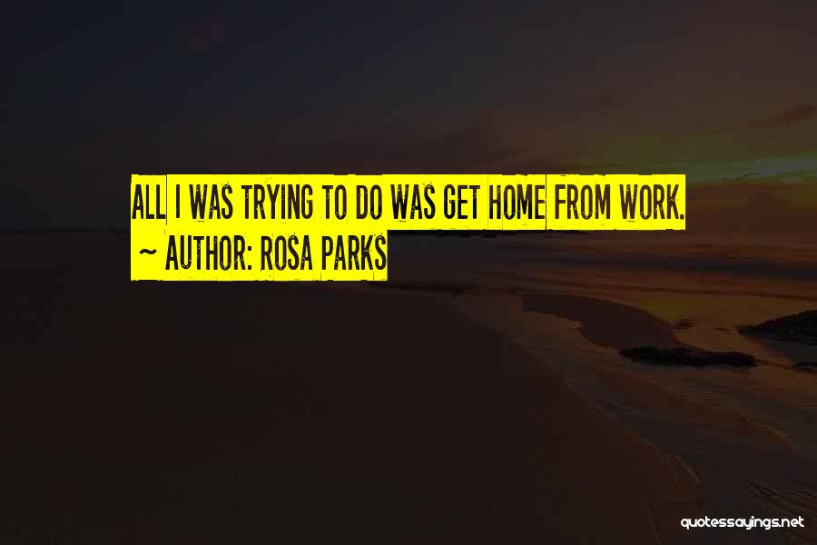 Rosa Parks Quotes: All I Was Trying To Do Was Get Home From Work.