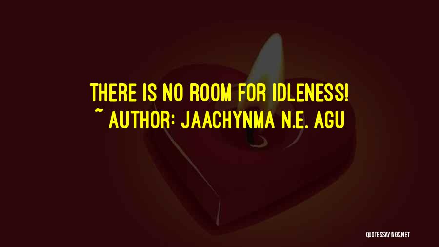 Jaachynma N.E. Agu Quotes: There Is No Room For Idleness!