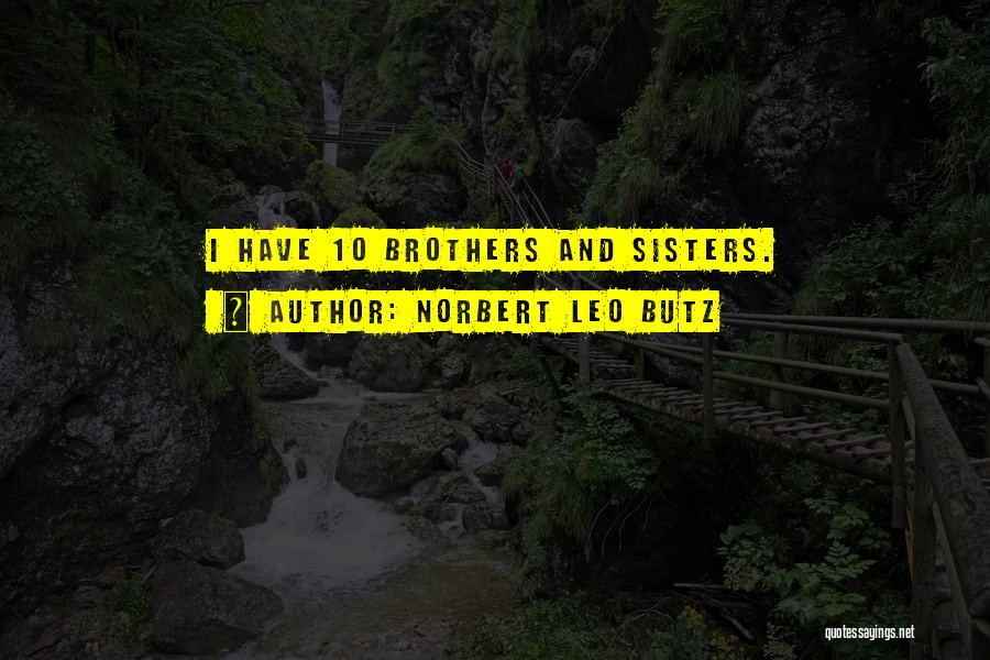 Norbert Leo Butz Quotes: I Have 10 Brothers And Sisters.