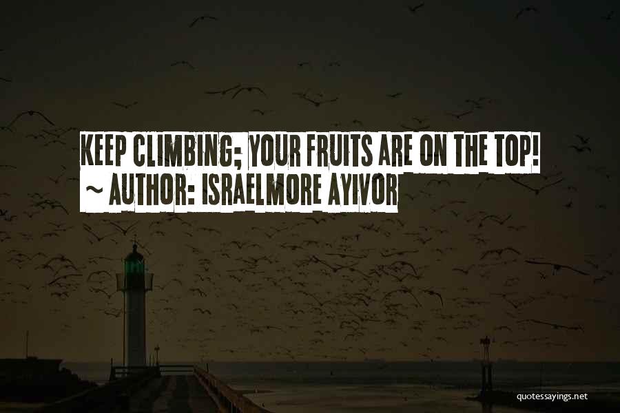 Israelmore Ayivor Quotes: Keep Climbing; Your Fruits Are On The Top!