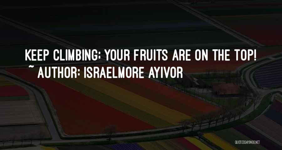 Israelmore Ayivor Quotes: Keep Climbing; Your Fruits Are On The Top!