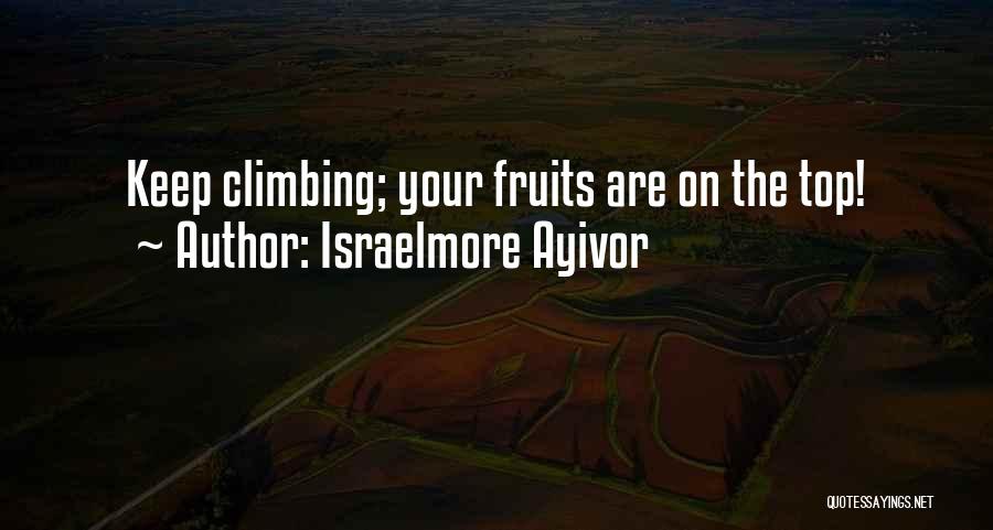 Israelmore Ayivor Quotes: Keep Climbing; Your Fruits Are On The Top!