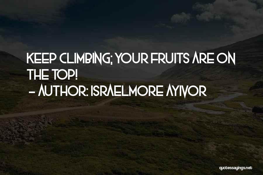 Israelmore Ayivor Quotes: Keep Climbing; Your Fruits Are On The Top!