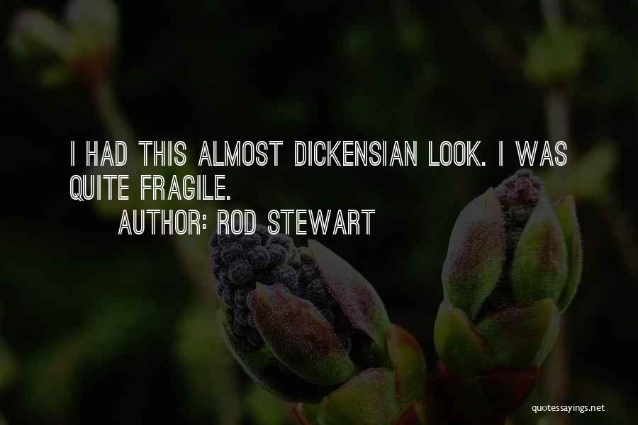 Rod Stewart Quotes: I Had This Almost Dickensian Look. I Was Quite Fragile.