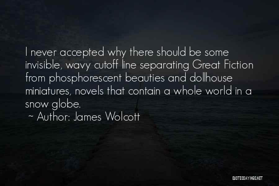 James Wolcott Quotes: I Never Accepted Why There Should Be Some Invisible, Wavy Cutoff Line Separating Great Fiction From Phosphorescent Beauties And Dollhouse