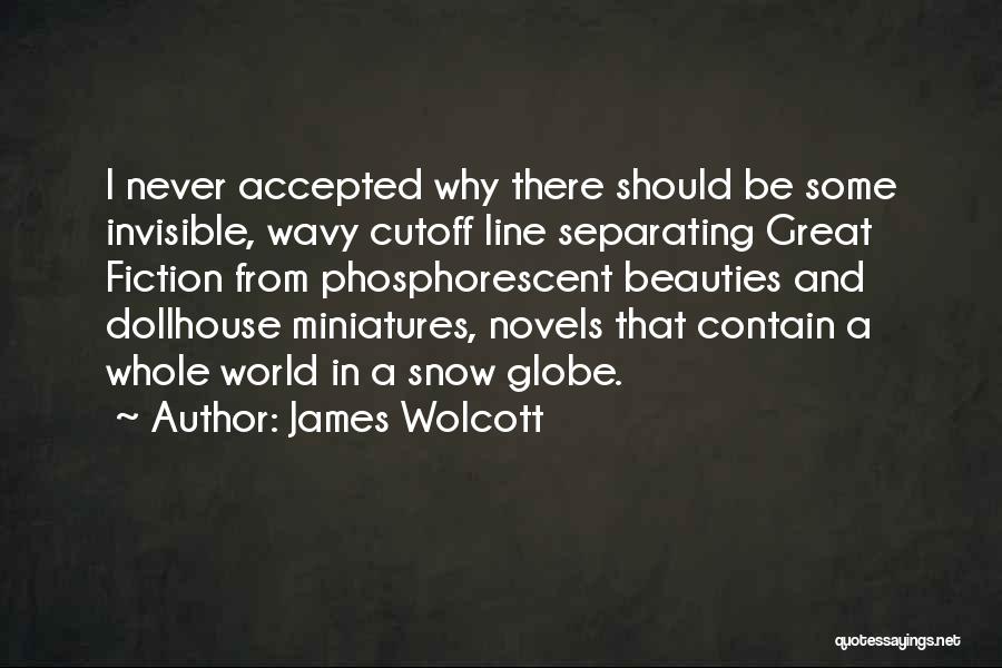 James Wolcott Quotes: I Never Accepted Why There Should Be Some Invisible, Wavy Cutoff Line Separating Great Fiction From Phosphorescent Beauties And Dollhouse