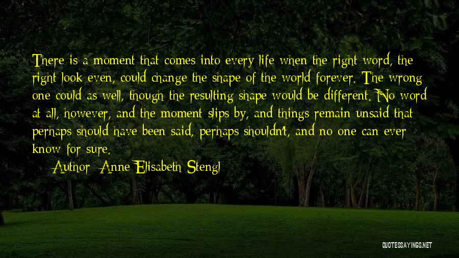 Anne Elisabeth Stengl Quotes: There Is A Moment That Comes Into Every Life When The Right Word, The Right Look Even, Could Change The