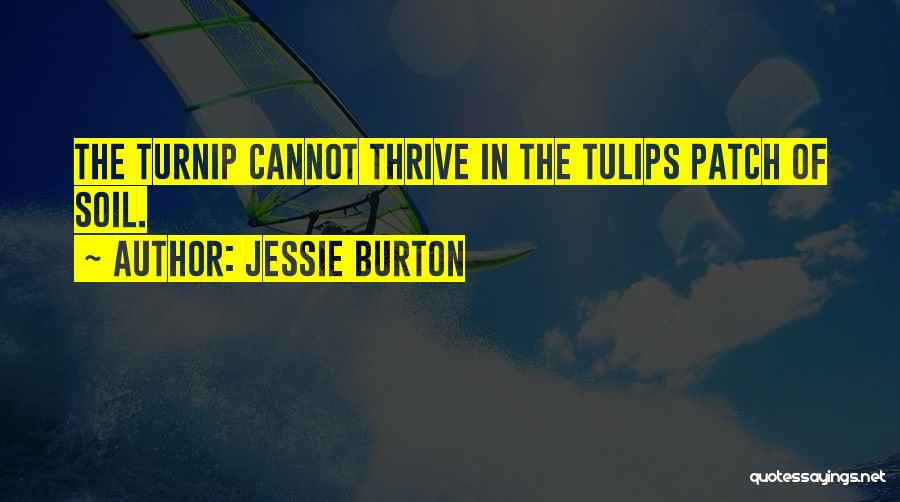 Jessie Burton Quotes: The Turnip Cannot Thrive In The Tulips Patch Of Soil.