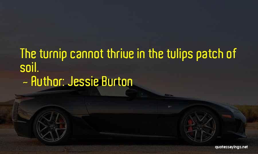 Jessie Burton Quotes: The Turnip Cannot Thrive In The Tulips Patch Of Soil.