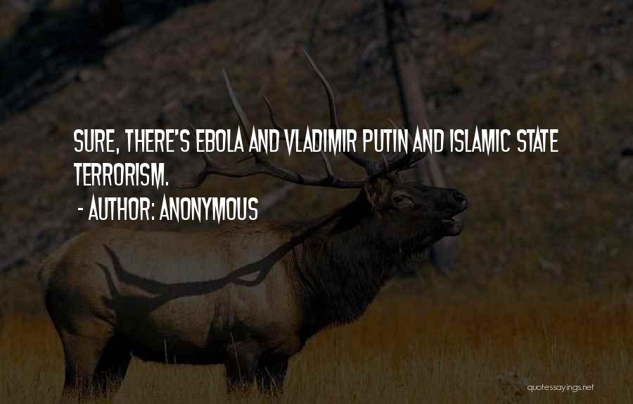 Anonymous Quotes: Sure, There's Ebola And Vladimir Putin And Islamic State Terrorism.