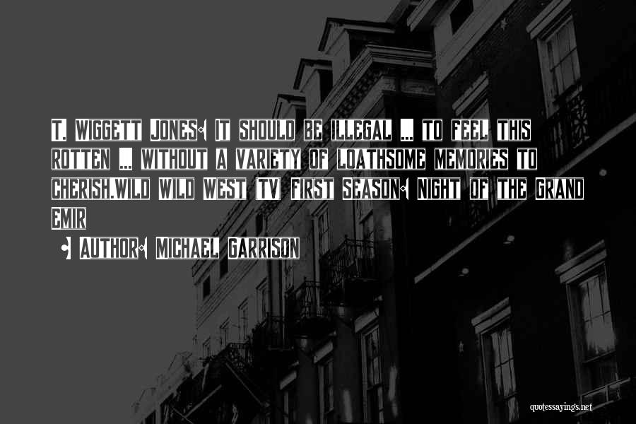 Michael Garrison Quotes: T. Wiggett Jones: It Should Be Illegal ... To Feel This Rotten ... Without A Variety Of Loathsome Memories To