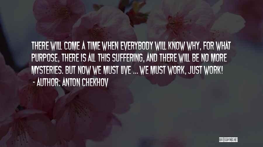 Anton Chekhov Quotes: There Will Come A Time When Everybody Will Know Why, For What Purpose, There Is All This Suffering, And There
