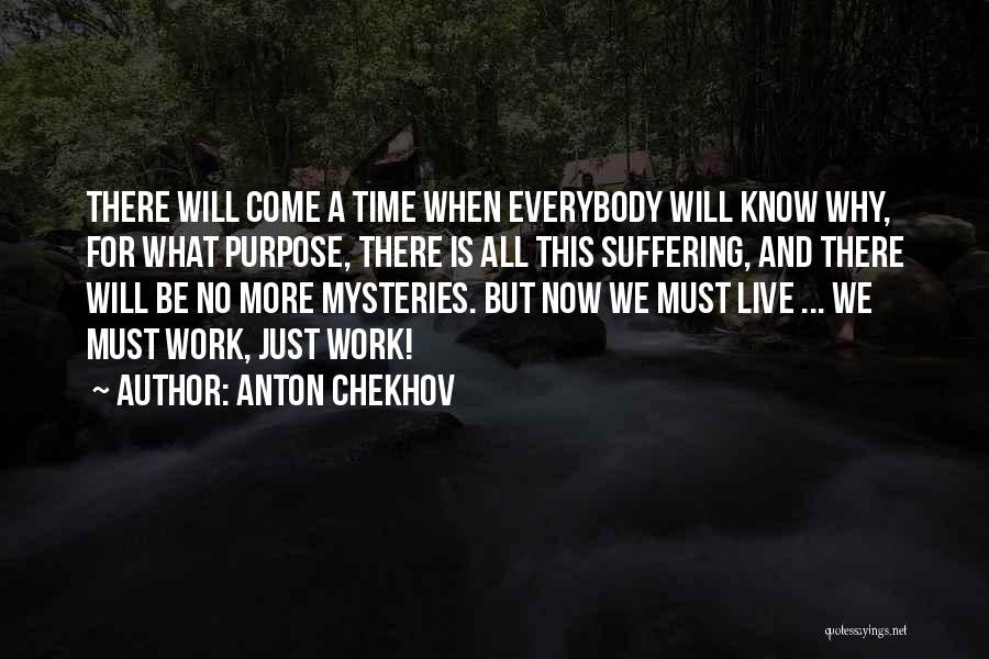 Anton Chekhov Quotes: There Will Come A Time When Everybody Will Know Why, For What Purpose, There Is All This Suffering, And There