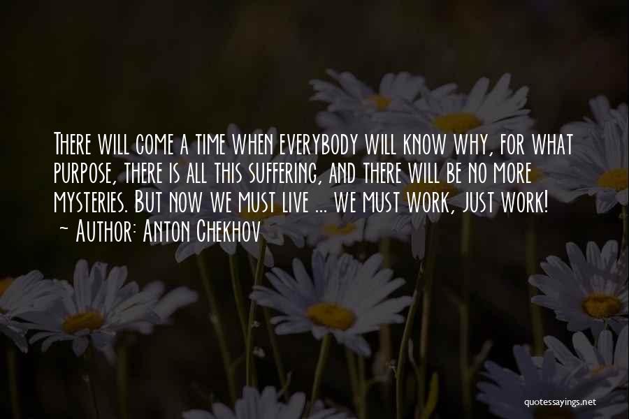 Anton Chekhov Quotes: There Will Come A Time When Everybody Will Know Why, For What Purpose, There Is All This Suffering, And There