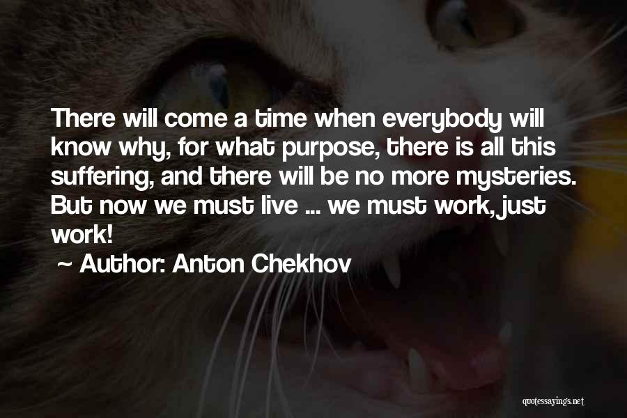 Anton Chekhov Quotes: There Will Come A Time When Everybody Will Know Why, For What Purpose, There Is All This Suffering, And There