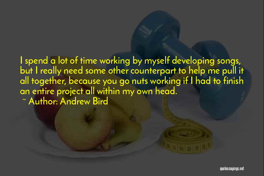 Andrew Bird Quotes: I Spend A Lot Of Time Working By Myself Developing Songs, But I Really Need Some Other Counterpart To Help