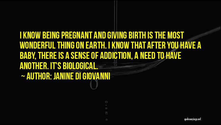 Janine Di Giovanni Quotes: I Know Being Pregnant And Giving Birth Is The Most Wonderful Thing On Earth. I Know That After You Have