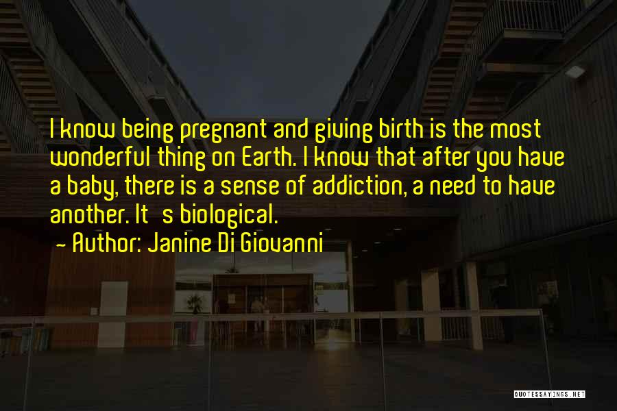 Janine Di Giovanni Quotes: I Know Being Pregnant And Giving Birth Is The Most Wonderful Thing On Earth. I Know That After You Have