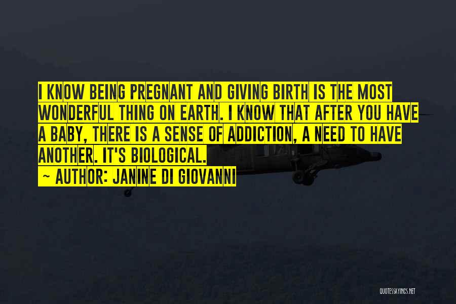 Janine Di Giovanni Quotes: I Know Being Pregnant And Giving Birth Is The Most Wonderful Thing On Earth. I Know That After You Have