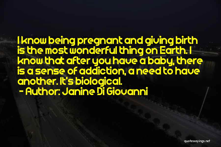Janine Di Giovanni Quotes: I Know Being Pregnant And Giving Birth Is The Most Wonderful Thing On Earth. I Know That After You Have