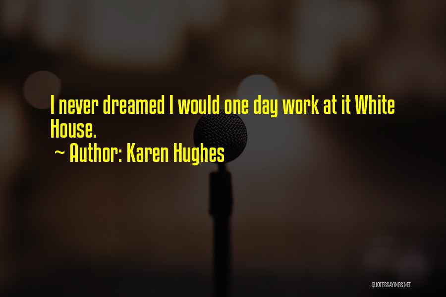 Karen Hughes Quotes: I Never Dreamed I Would One Day Work At It White House.