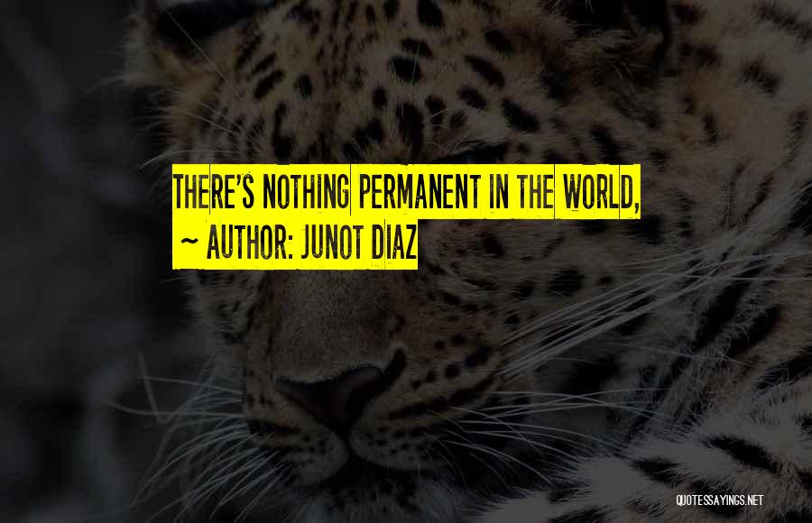 Junot Diaz Quotes: There's Nothing Permanent In The World,