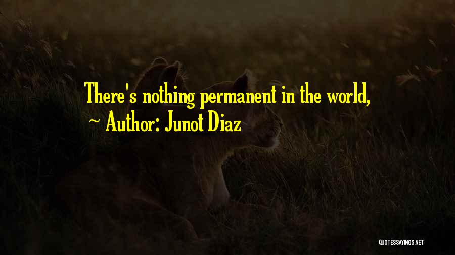Junot Diaz Quotes: There's Nothing Permanent In The World,
