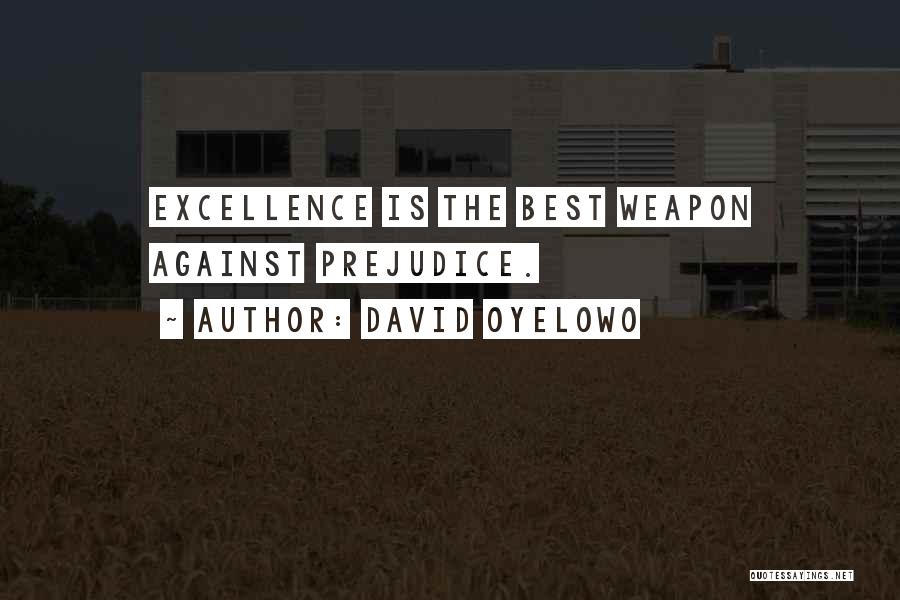 David Oyelowo Quotes: Excellence Is The Best Weapon Against Prejudice.