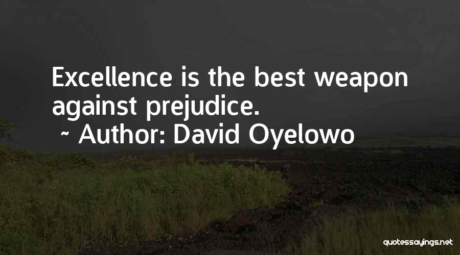 David Oyelowo Quotes: Excellence Is The Best Weapon Against Prejudice.
