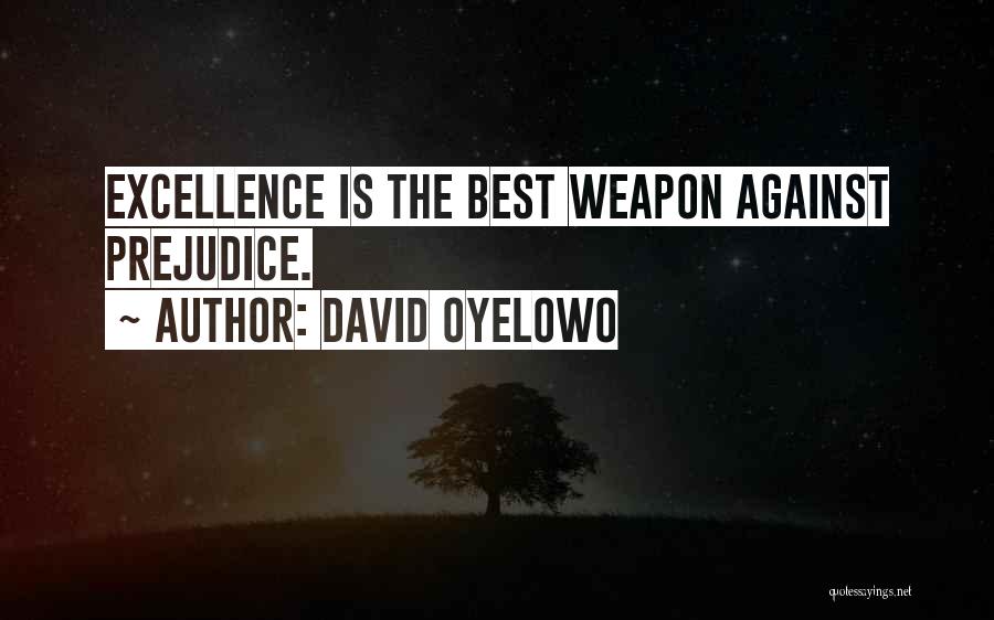 David Oyelowo Quotes: Excellence Is The Best Weapon Against Prejudice.