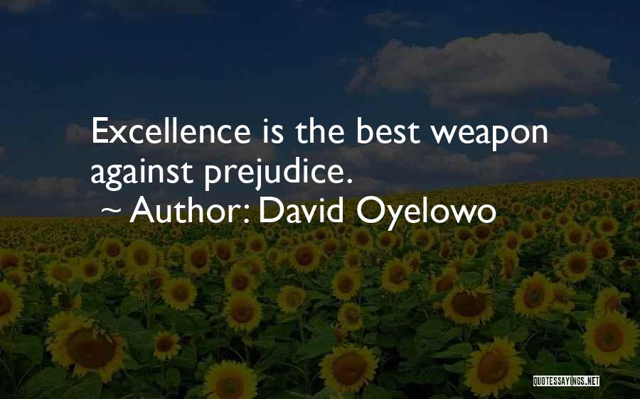 David Oyelowo Quotes: Excellence Is The Best Weapon Against Prejudice.