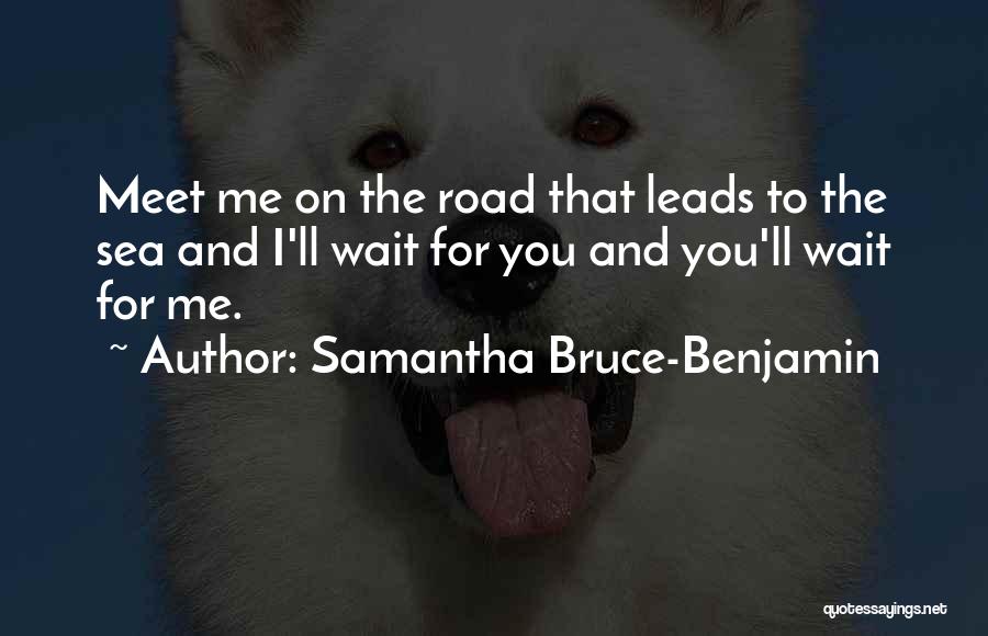 Samantha Bruce-Benjamin Quotes: Meet Me On The Road That Leads To The Sea And I'll Wait For You And You'll Wait For Me.
