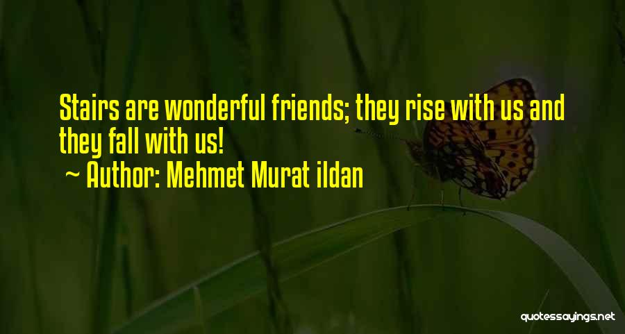 Mehmet Murat Ildan Quotes: Stairs Are Wonderful Friends; They Rise With Us And They Fall With Us!