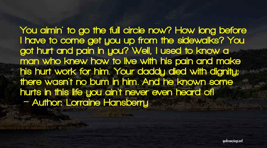 Lorraine Hansberry Quotes: You Aimin' To Go The Full Circle Now? How Long Before I Have To Come Get You Up From The