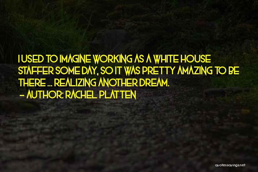 Rachel Platten Quotes: I Used To Imagine Working As A White House Staffer Some Day, So It Was Pretty Amazing To Be There