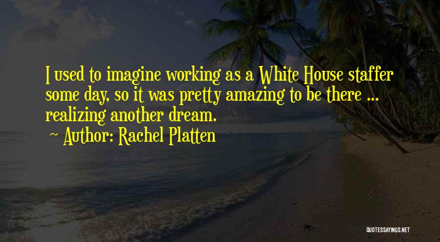 Rachel Platten Quotes: I Used To Imagine Working As A White House Staffer Some Day, So It Was Pretty Amazing To Be There