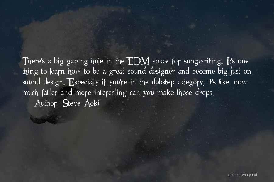 Steve Aoki Quotes: There's A Big Gaping Hole In The Edm Space For Songwriting. It's One Thing To Learn How To Be A