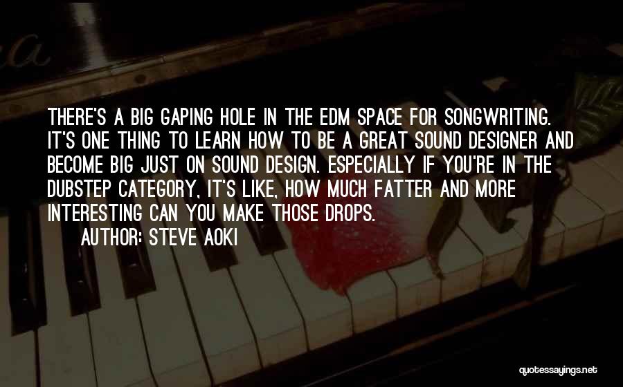 Steve Aoki Quotes: There's A Big Gaping Hole In The Edm Space For Songwriting. It's One Thing To Learn How To Be A