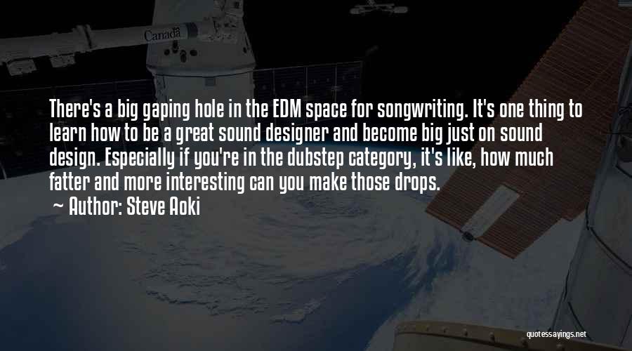 Steve Aoki Quotes: There's A Big Gaping Hole In The Edm Space For Songwriting. It's One Thing To Learn How To Be A