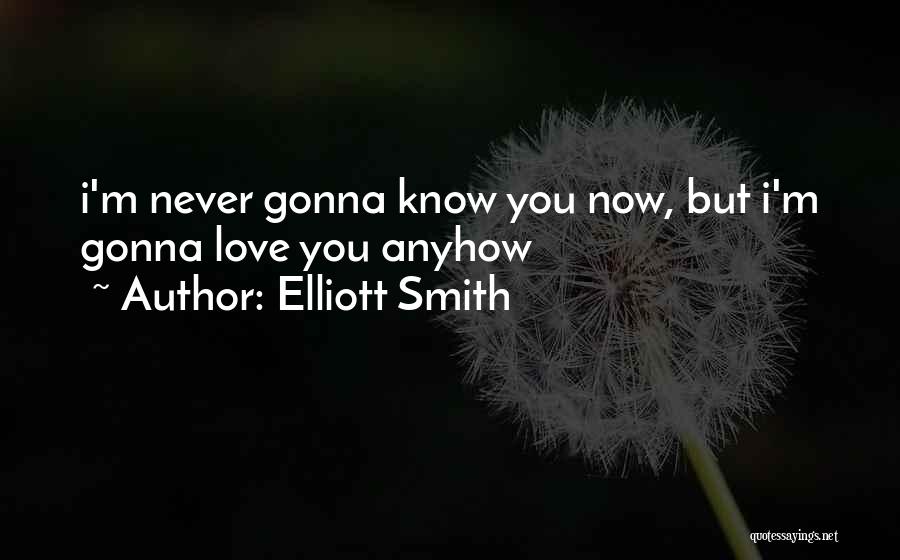 Elliott Smith Quotes: I'm Never Gonna Know You Now, But I'm Gonna Love You Anyhow
